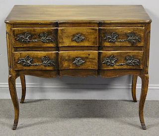 Louis XV Style Provincial 2 Drawer Commode.