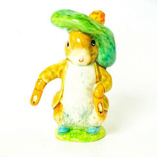 Benjamin Bunny (Ears Out/Shoes Out) - Gold Oval - Beatrix Potter Figurine