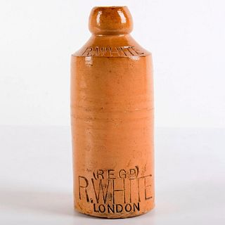 Doulton Lambeth Stoneware, R. White Ginger Beer Bottle