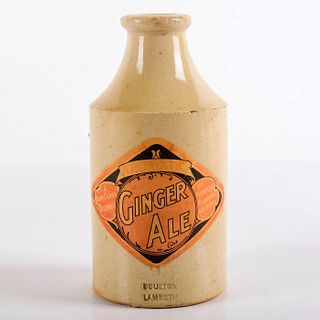 Doulton Lambeth Stoneware, White Ginger Beer Bottle