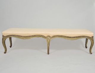 LOUIS XV STYLE PAINTED LONG BENCH