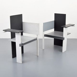 2 Gerrit Rietveld (After) "Berlin" Lounge Chairs