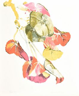 Sondra Freckelton Floral Lithograph, Signed Edition