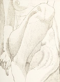 Philip Pearlstein Nude Figural Etching, Signed Edition