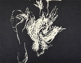 Susan Rothenberg "Dead Rooster" Woodcut, Signed Edition