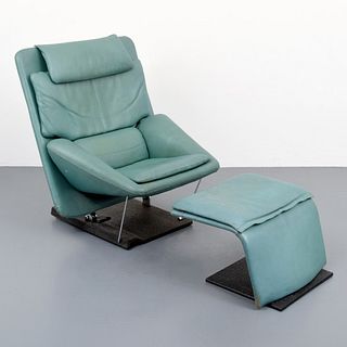 Saporiti Recliner / Lounge Chair & Ottoman
