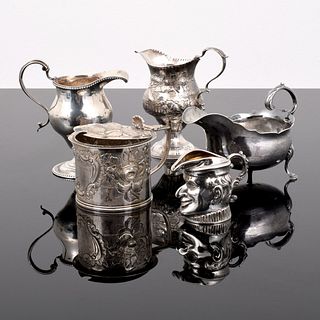5 Sterling Silver Handled Cups / Mugs