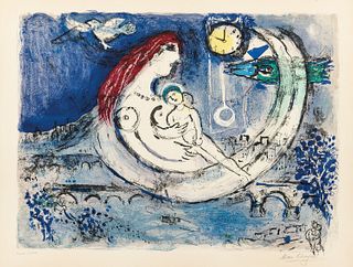 Marc Chagall (Russian/French, 1887-1985), Paysage bleu