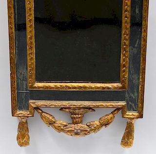 EMPIRE CARVED AND GILTWOOD MIRROR