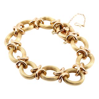 18k Gold Retro textured Bracelet