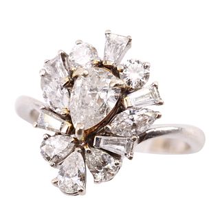 1.40ctw Diamonds & 18k white Gold Ring