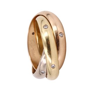 Cartier Trinity Diamonds & 18k Gold Ring