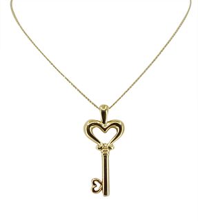 14k gold key Pendent/ Necklace