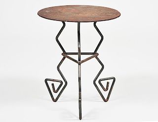 CONTEMPORARY METAL LOW SIDE TABLE