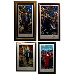 James Michaelopoulos (American, b.1951) 'New Orleans Jazz and Heritage Festival' Poster Assortment
