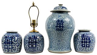 Chinese 'Double Happiness' Porcelain Assortment
