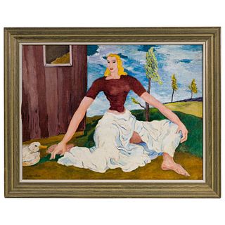 Elsie (Ede-Else) Miller Buchholz (American, 1894-1984) 'Corybant' Oil on Canvas