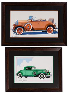 Stanley Paine and Robert Seabeck Automotive Illustrations