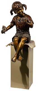 Georgene McGonagle (American, 20th Century) 'Innocence View II' Bronze Statue