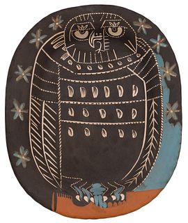 Pablo Picasso (Spanish, 1881â€“1973) 'Hibou Mat' Earthenware Plate