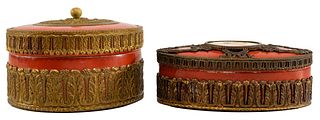 German Porcelain Lidded Trinket Boxes
