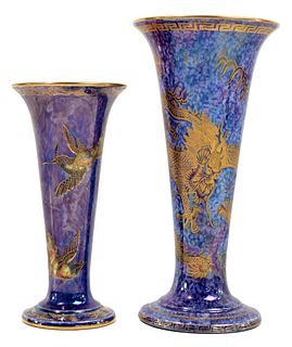 Wedgwood Lustre Trumpet Vases