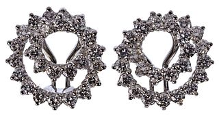 Tiffany & Co Platinum and Diamond Clip-on Earrings