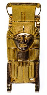 18k Yellow Gold Egyptian Style Money Clip
