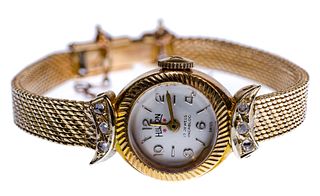 Hilton 18k Yellow Gold Case and Band Wristwatch