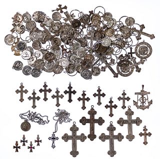 Greek and Religious Sterling Silver Jewelry Assortment