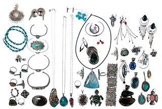 Native American Indian Style Silver Jewelry Assortment