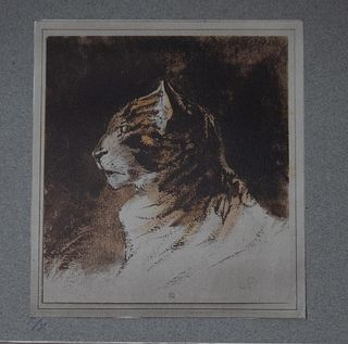 Eugene Delacroix - Tiger profile