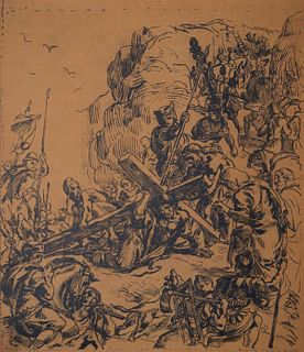 Eugene Delacroix - Jesus Carrying the Cross