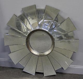 Modern Round Sunburst Style Decorative Mirror.