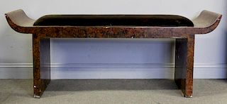 Midcentury Asian Modern Style Lacquered Bench.