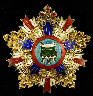 ORDER OF THE SACRED TRIPOD 1ST CLASS MEDAL SET