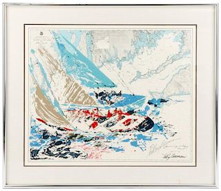 Leroy Neiman, America's Cup Serigraph, Signed
