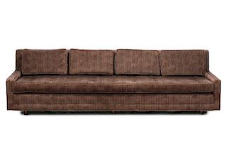 Mid Century Modern Ribbed Velvet Sofa