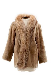 Ladies Neiman Marcus Sheared Beaver & Fox Coat