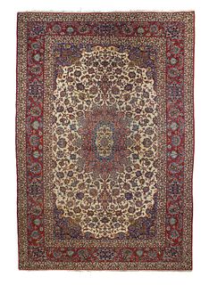 Antique Isfahan Rug, 7’3’’ x 10’6’’