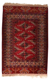 Vintage Turkamen Borkhara Rug, 2’9” x 4’1’’