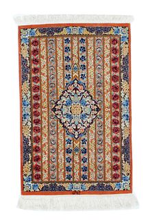 Fine Persian Silk Qum, 1’10” x 2’10”