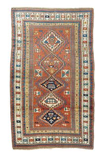 Antique Kazak Rug, 4’1” x 7’1”