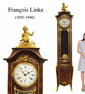 F. Linke, A Large Gilt-Bronze & Kingwood Grand Clock