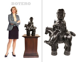 Pedrito on Horse, A Botero Bronze Sculpture, Signed