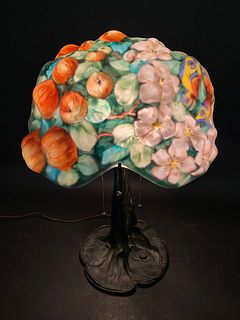 A Fine Pairpoint Puffy Glassworks Table Lamp