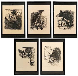 Jim Dine "The Crash" Series of 5 Lithographs, 8/33