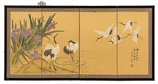 Four-panel Screen Painting