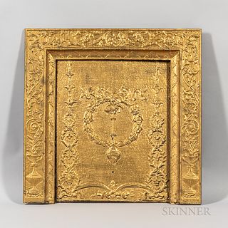 Rococo-revival Gilded Fireplace Surround and Cover Insert