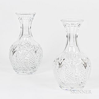 Two Waterford "Seahorse" Crystal Spirit Decanters